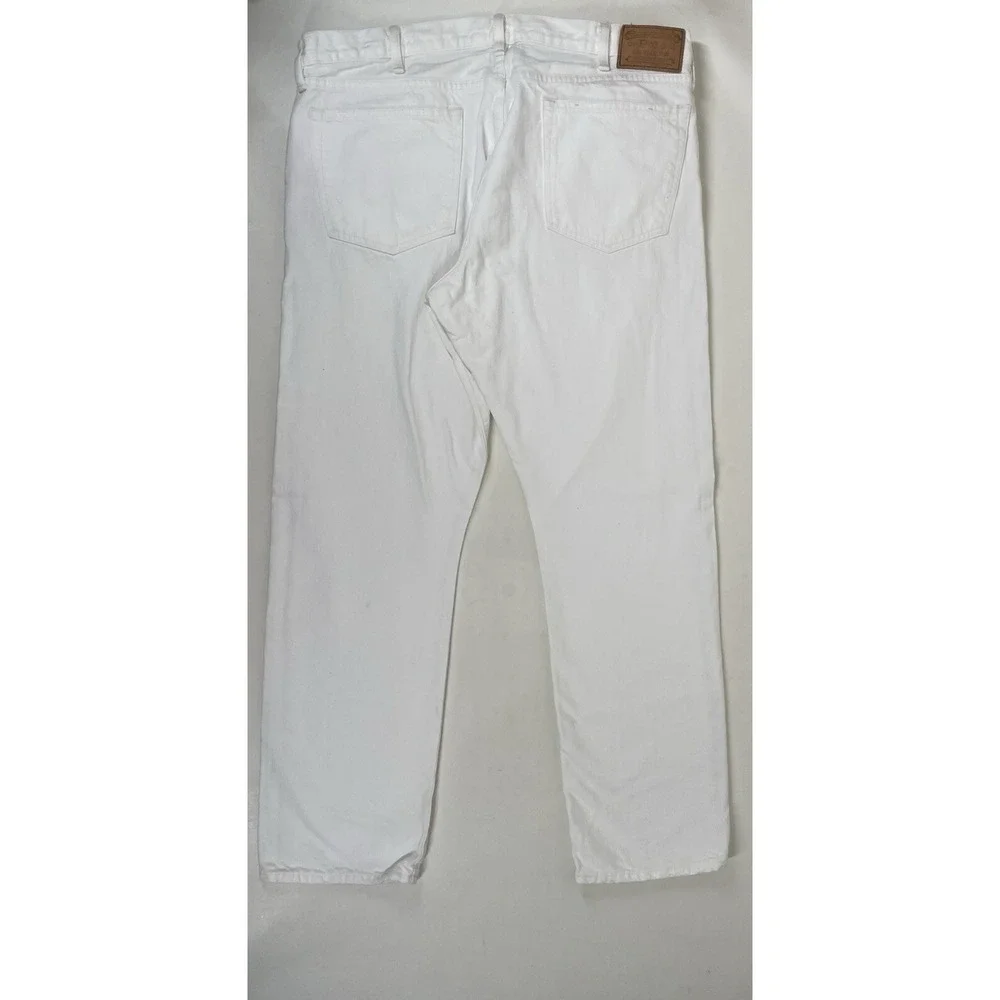 Polo Ralph‎ Lauren  Hampton Straight Selvedge Denim Jeans Mens 38x32 White